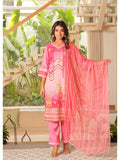 Rangvastra  Pink Maslin Printed Kurta Pant Duptta set