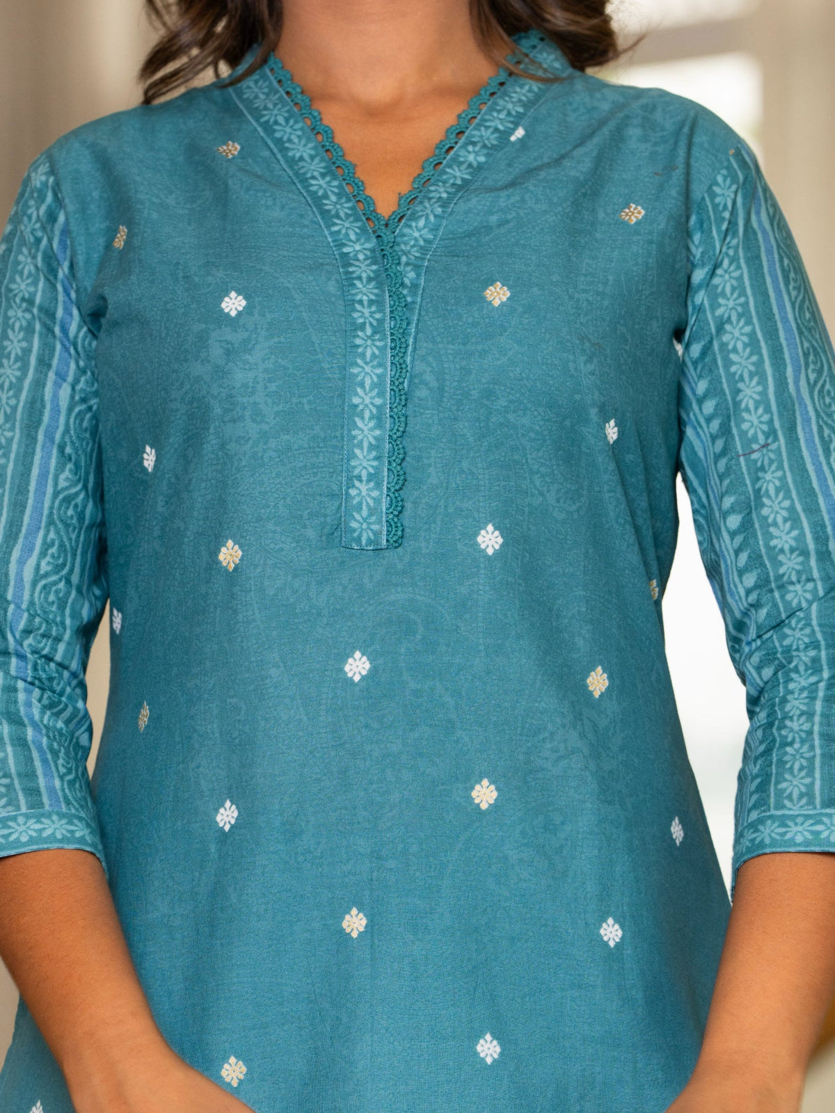 Rangvastra Blue Floral Printed Kurta set