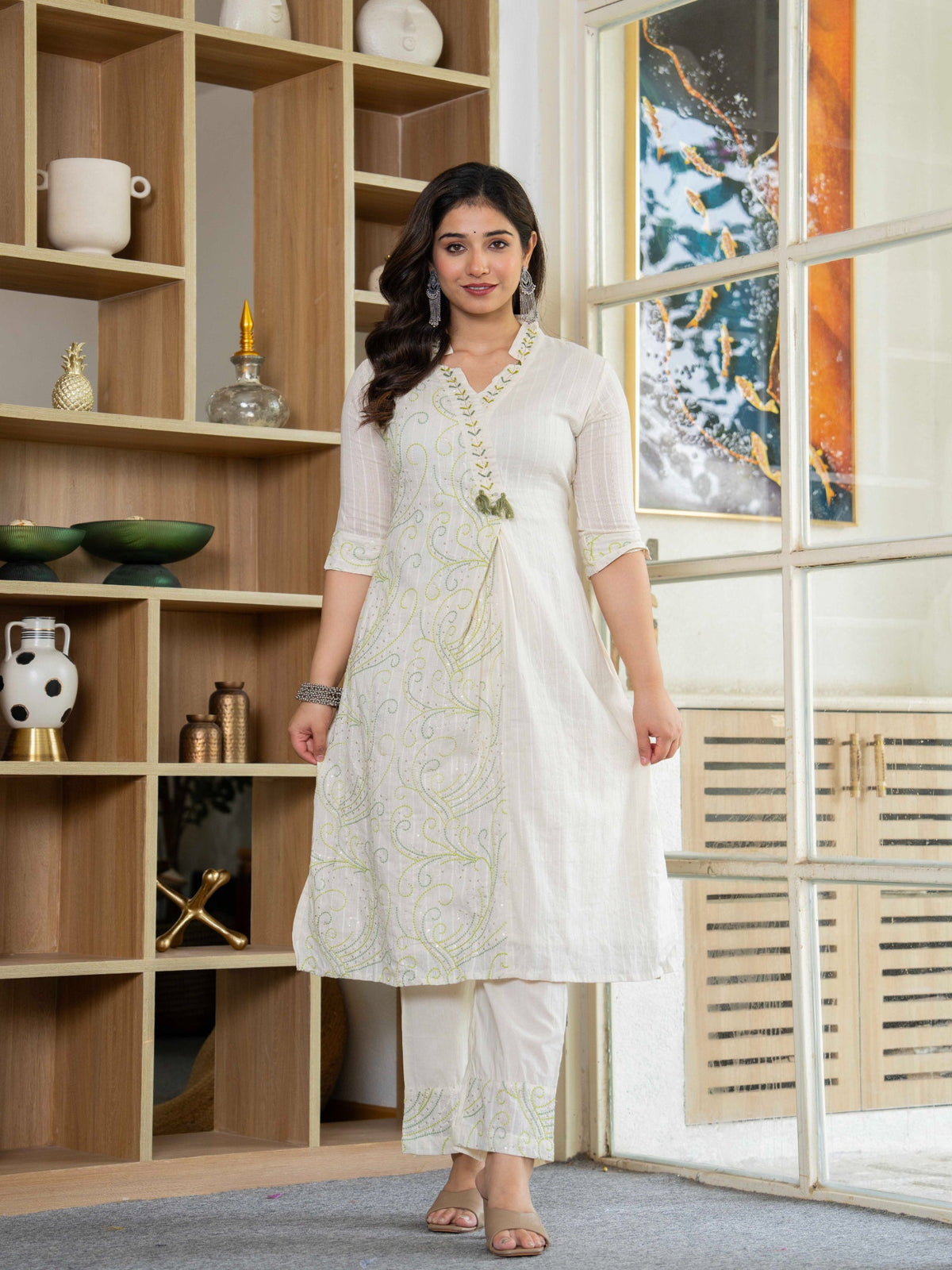Rangvastra Cotton Dobby Kurta Pant Set