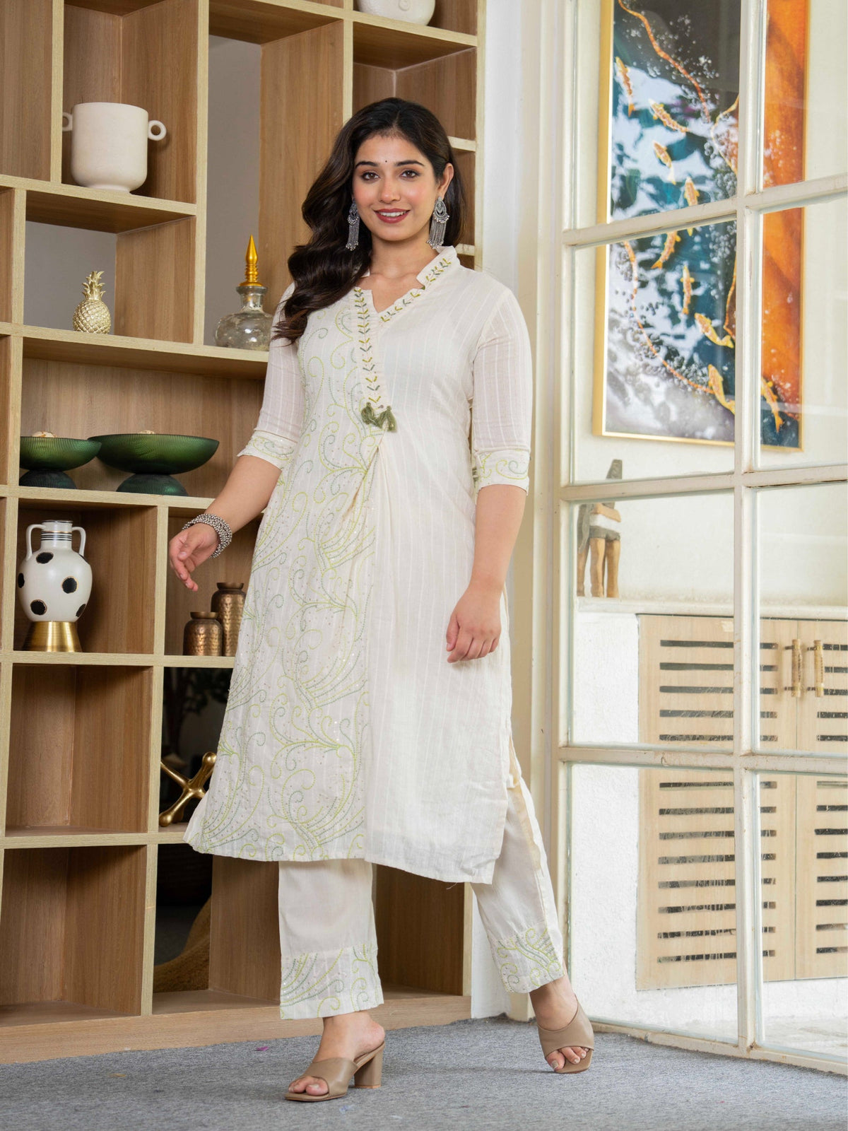 Rangvastra Cotton Dobby Kurta Pant Set