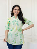 Rangvastra Green Cotton Printed Top