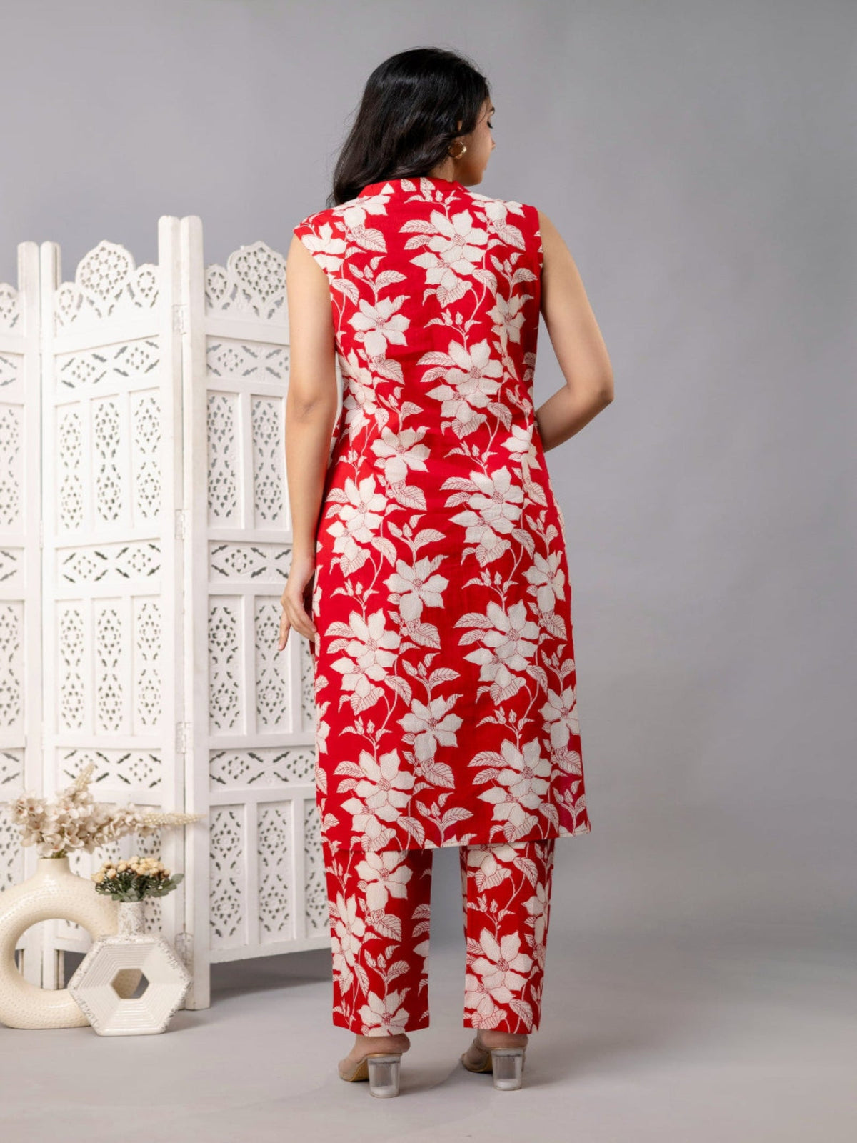 Rangvastra  Cotton Floral Printed Kurta Pant Set