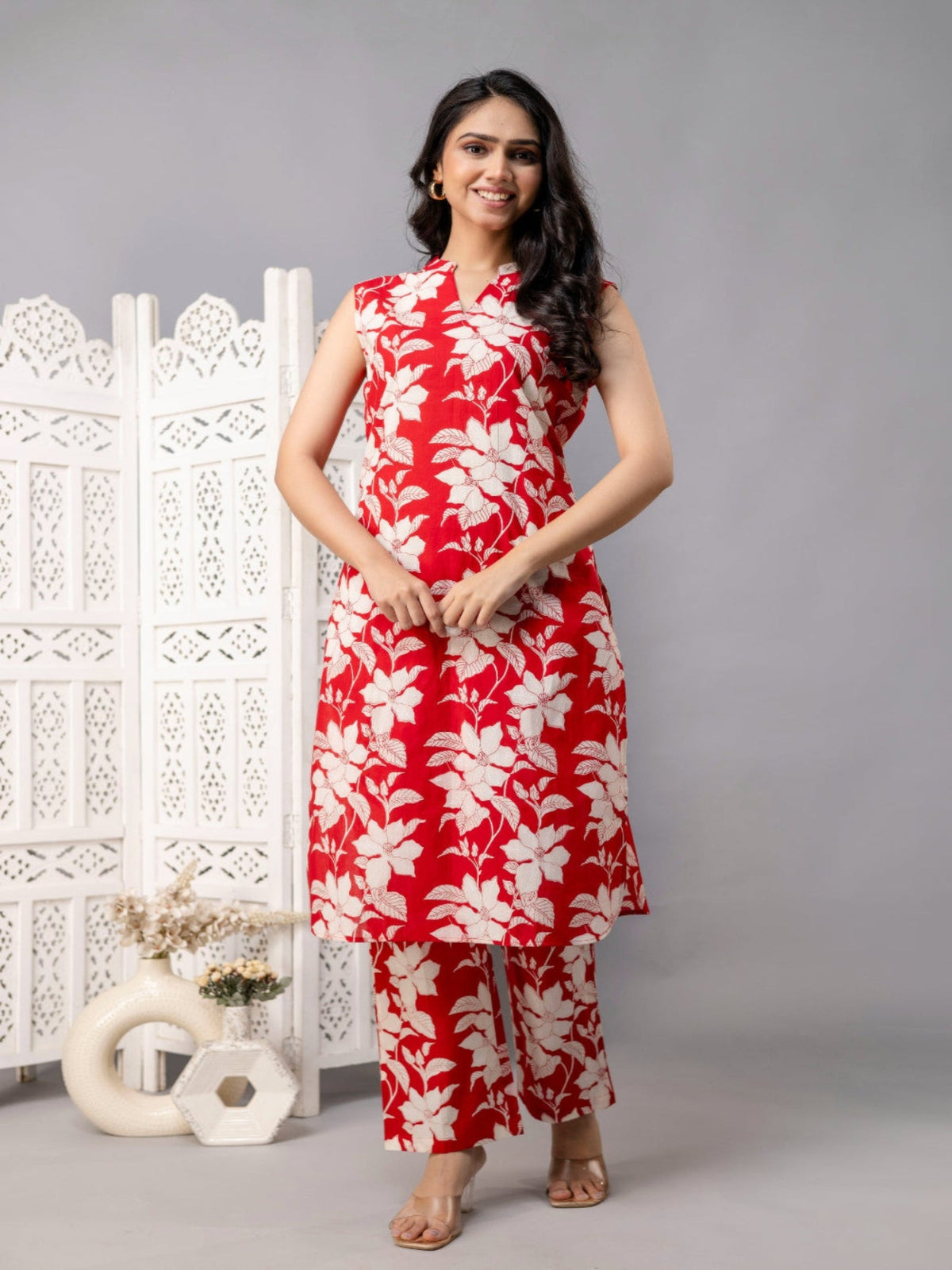 Rangvastra  Cotton Floral Printed Kurta Pant Set