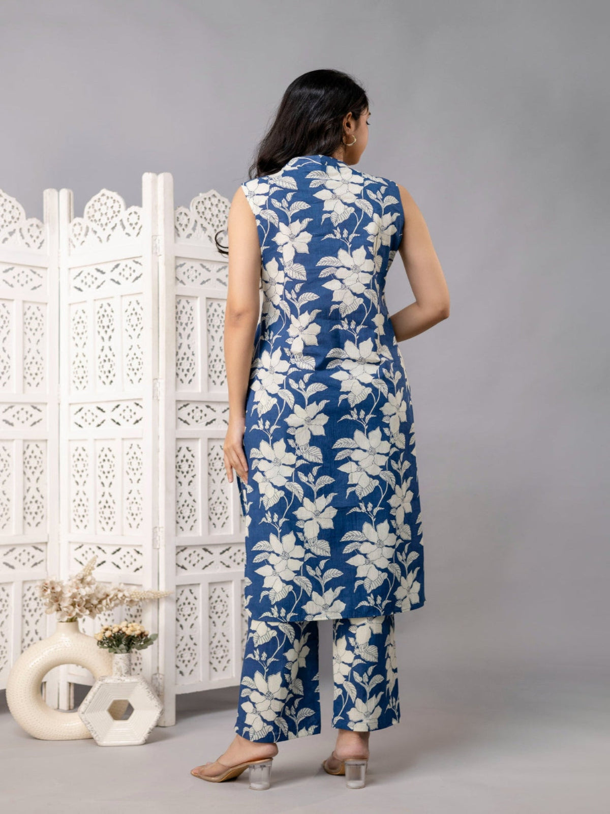 Rangvastra  Cotton Floral Printed Kurta Pant Set