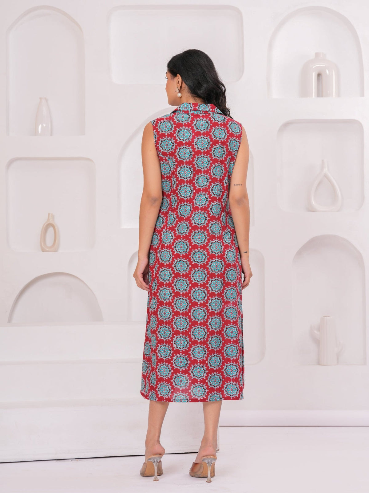 Rangvastra Cotton Red Printed Kurta