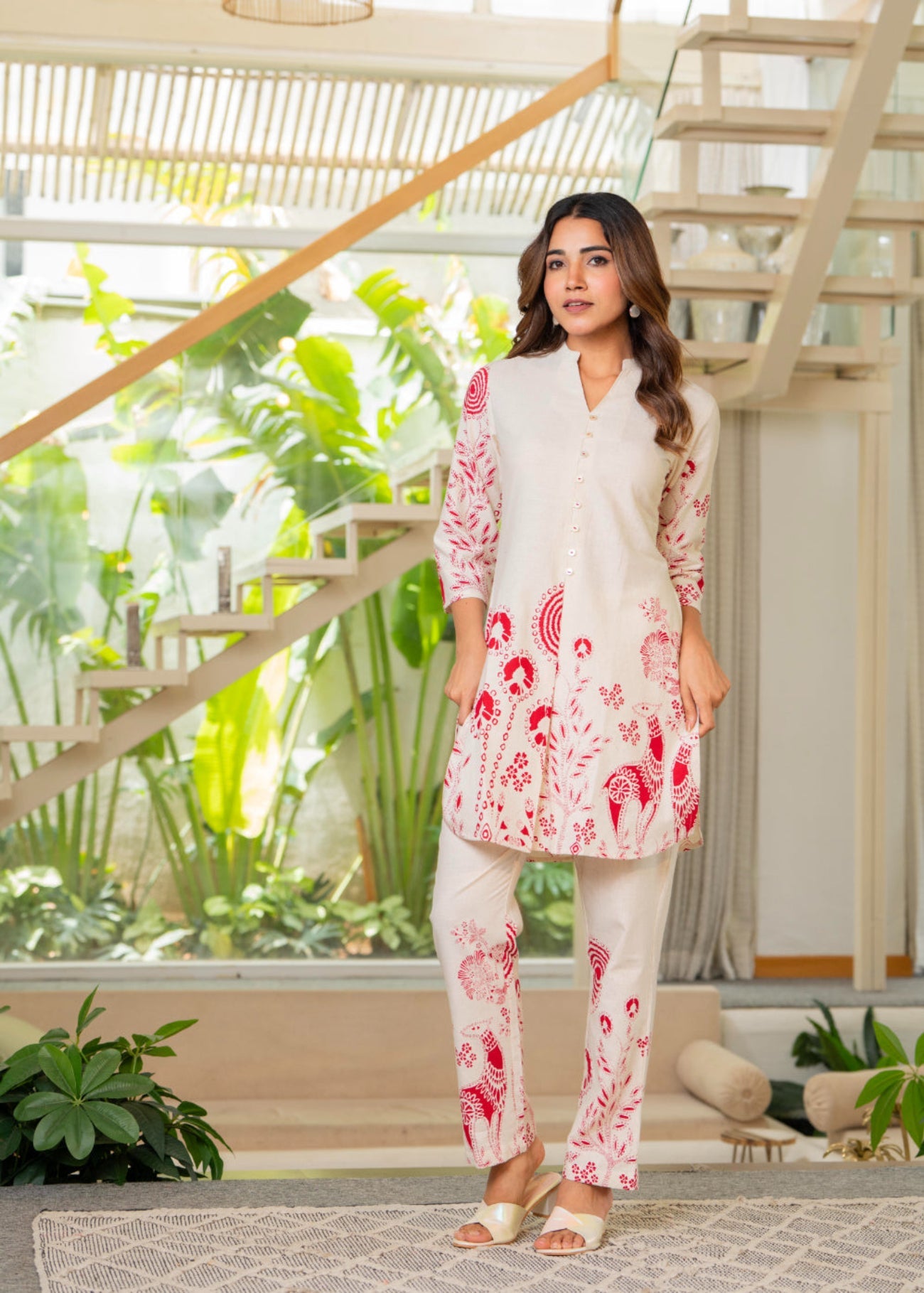 Maluka Women Cotton Top Pant Co-ord Set