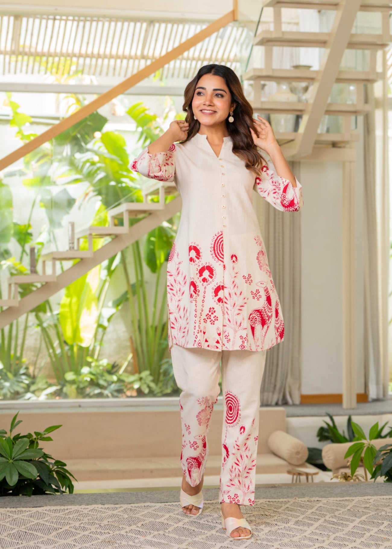 Maluka Women Cotton Top Pant Co-ord Set
