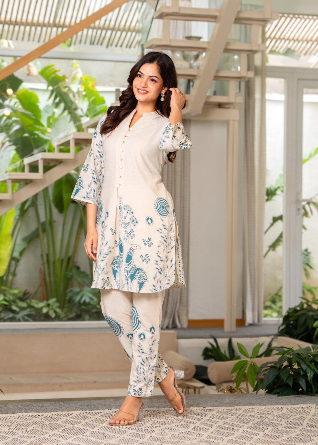 Maluka Women Cotton Top Pant Co-ord Set