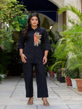 Rangvastra Cotton Black Top Pant Co-ord Set