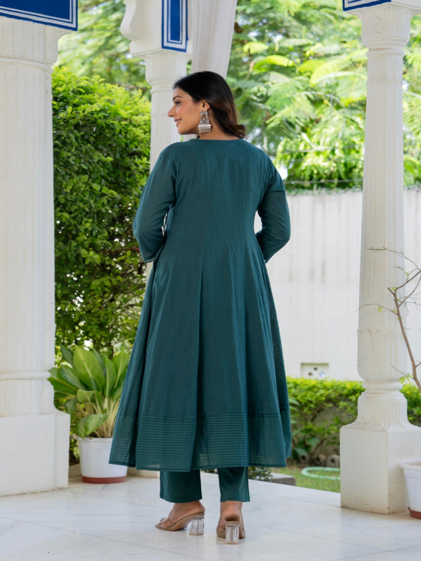Maluka Women Cotton Kurta Pant Duptta Set